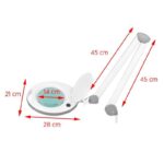 lampa lupa podologiczna 5 dioptrii wymiary