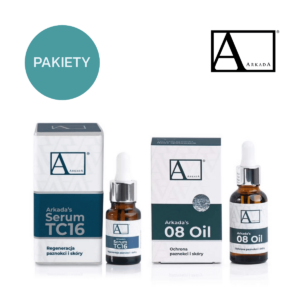 Arkada 08 oil oraz Arkada TC16 serum pakiet produktów w doskonalej cenie