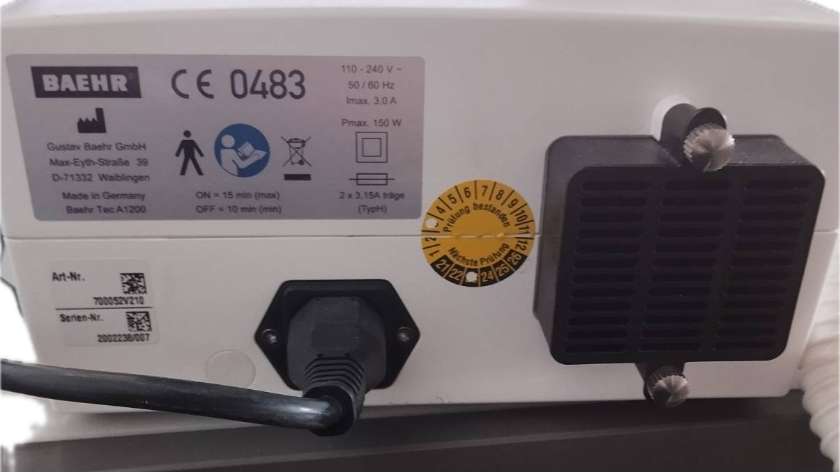 Baehr A1200 tył frezarki