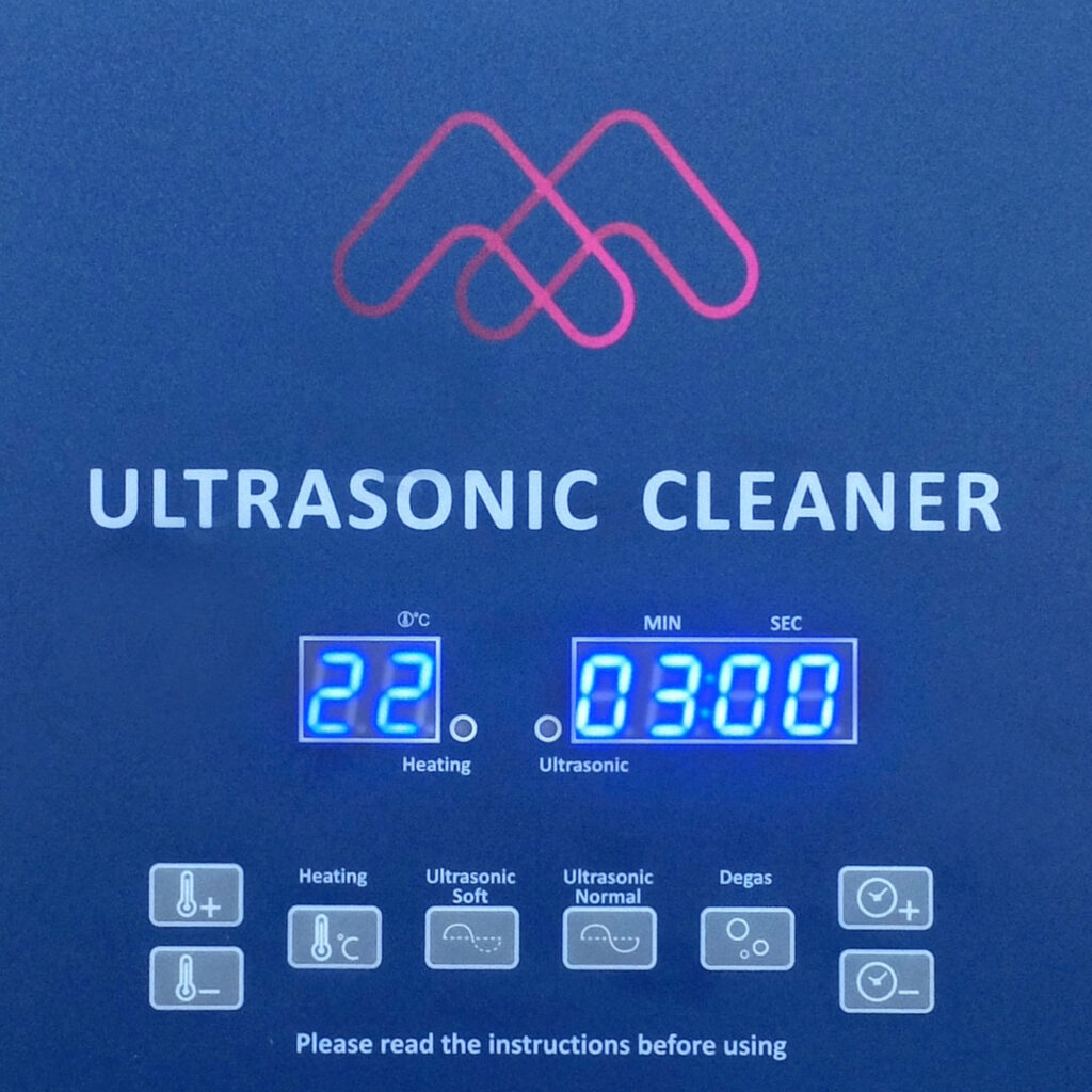 Myjka ultradźwiękowa wyświetlacz