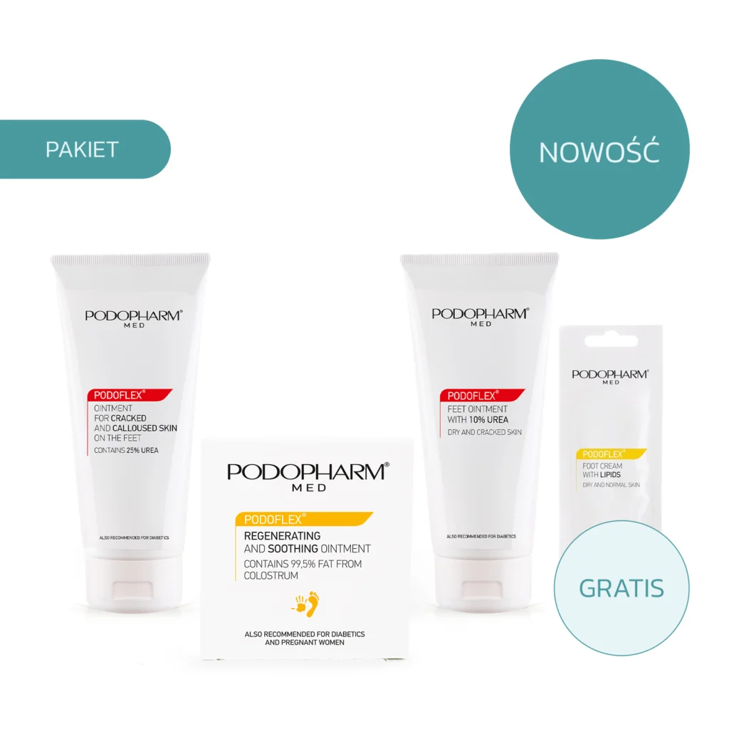 Preparaty Podopharm polecane na pękające pięty